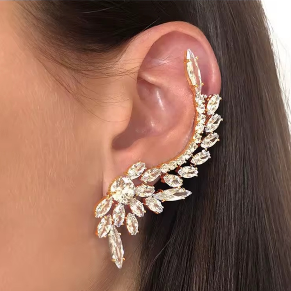 Vintage Rhinestone Statement Ear Climber